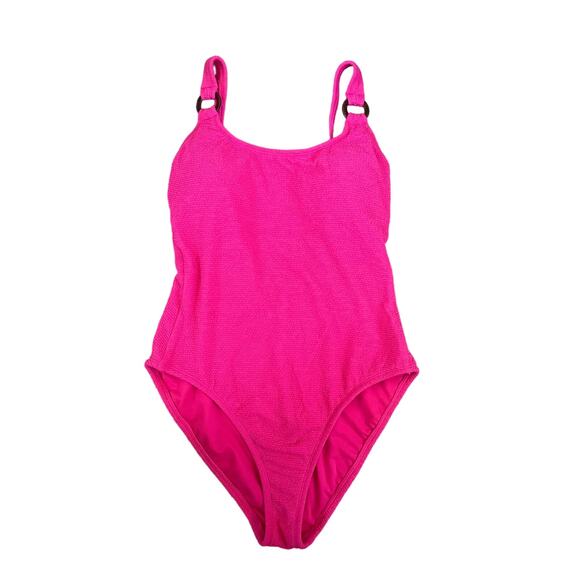 New Shade & Shore Hot Pink One Piece Swimsuit Small - Picture 1 of 4